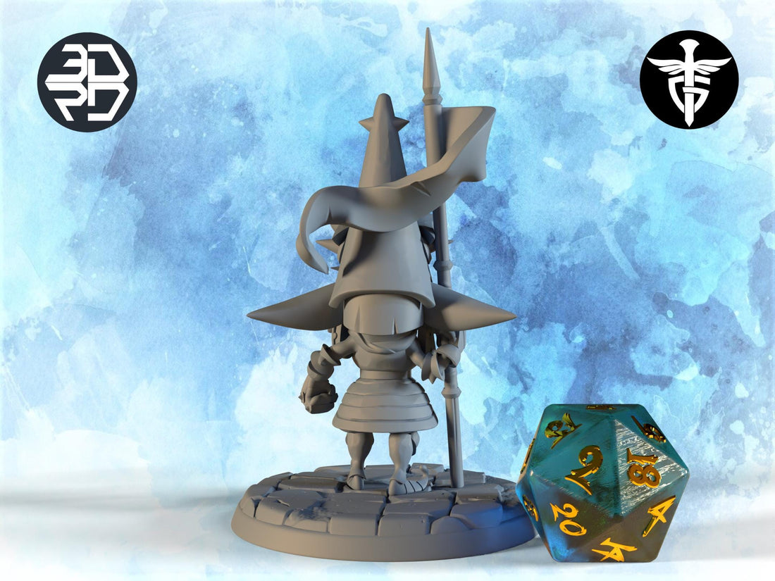Female Goblin Knight Miniature | Twin Goddess Miniatures | Tabletop RPG Miniature | Roleplaying 3D Printed Fantasy Mini - 3DPrintDen
