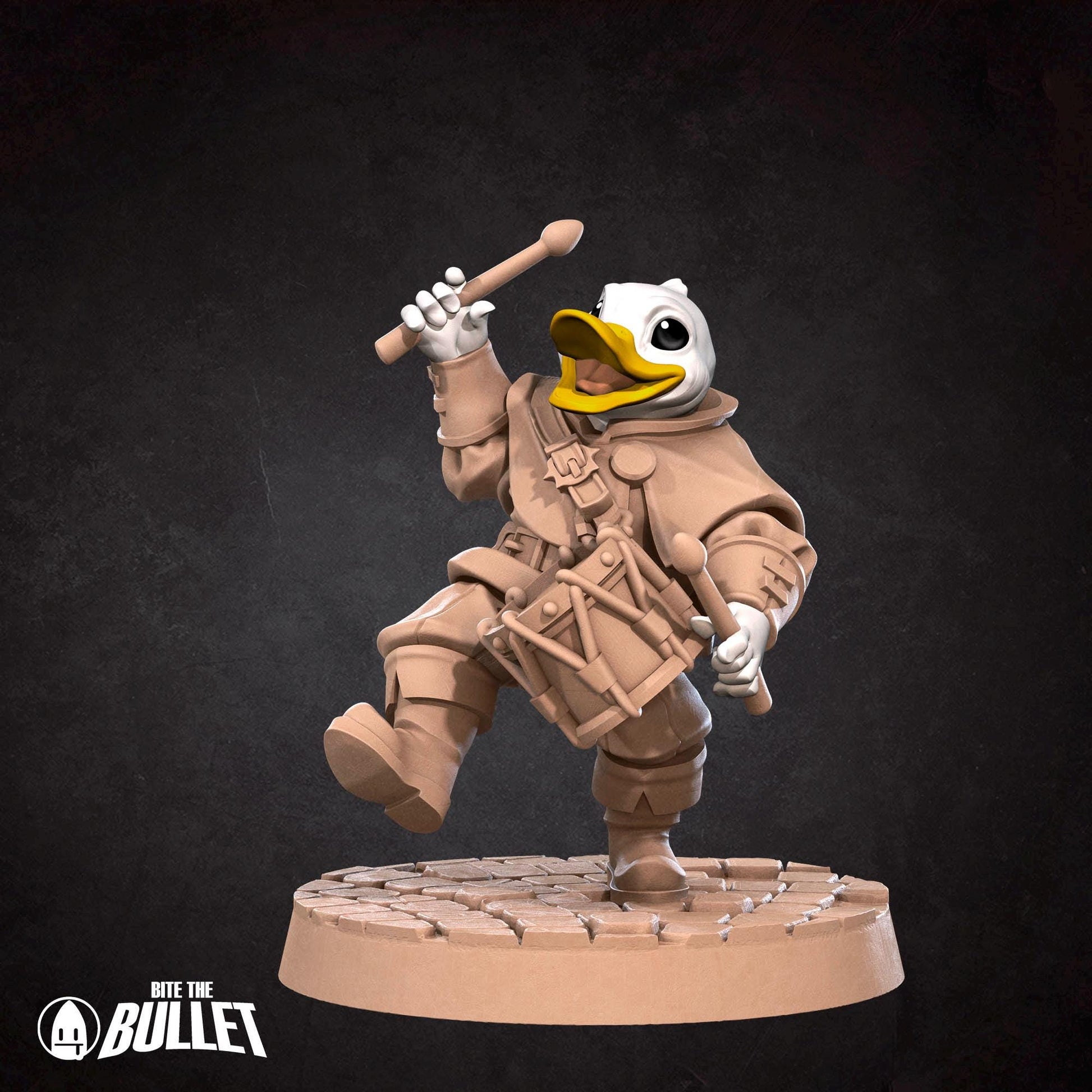 Duck Bard Miniature | Tabletop RPG Miniature | Bite the Bullet | Roleplaying 3D Printed Fantasy Mini - 3DPrintDen