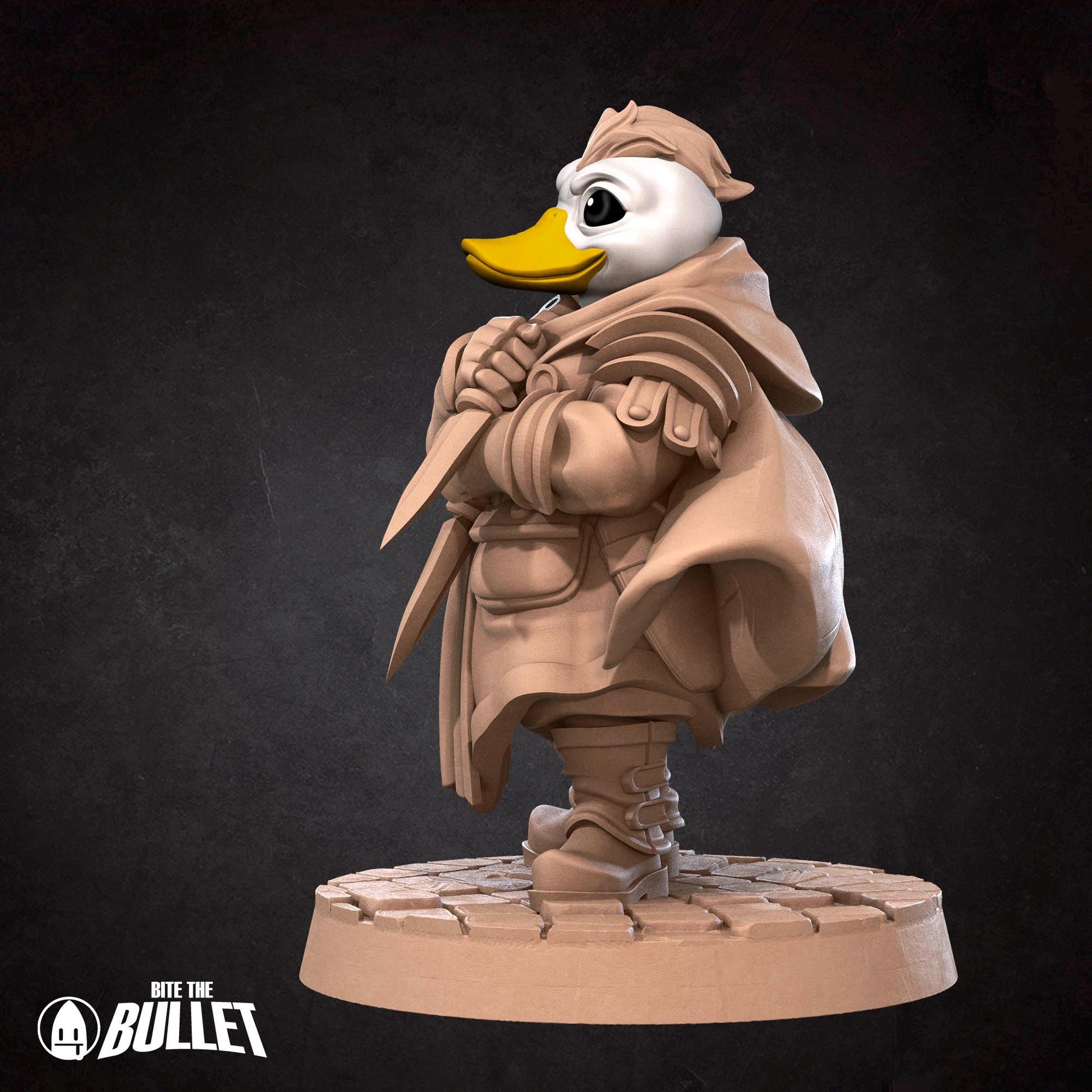 Duck Rogue Miniature | Tabletop RPG Miniature | Bite the Bullet | Roleplaying 3D Printed Fantasy Mini - 3DPrintDen