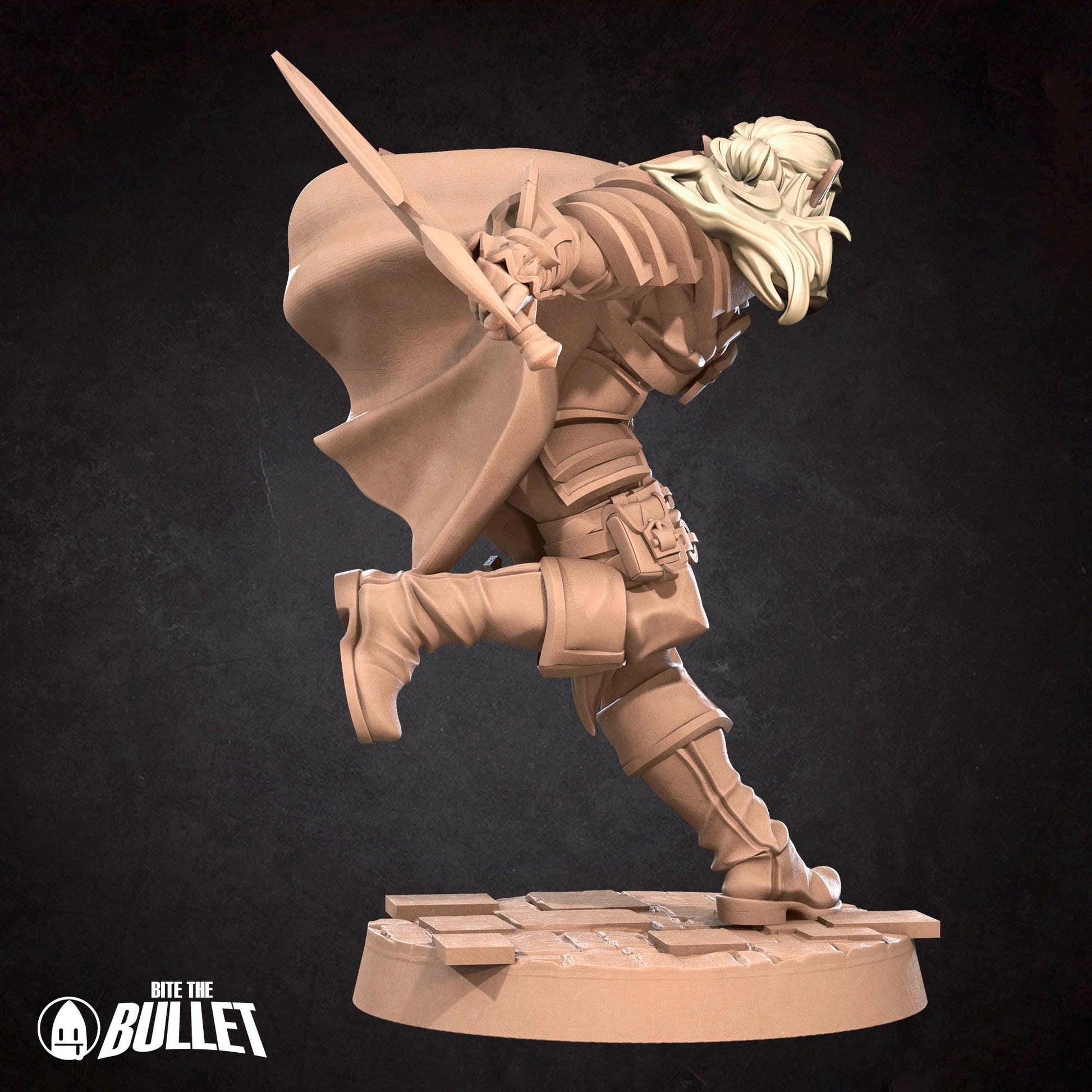 Elf Rogue Miniature | Tabletop RPG Miniature | Bite the Bullet | Roleplaying 3D Printed Fantasy Mini - 3DPrintDen