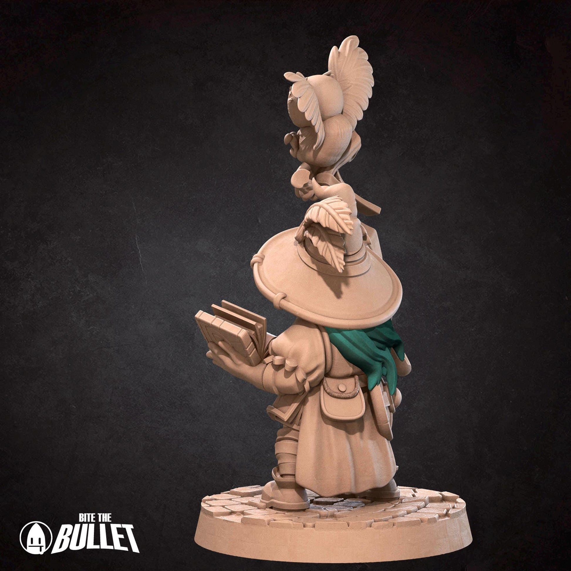 Female Gnome Wizard Miniature | Tabletop RPG Miniature | Bite the Bullet | Roleplaying 3D Printed Fantasy Mini - 3DPrintDen