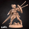 Female Plasmoid Warrior Miniature | Tabletop RPG Miniature | Bite the Bullet | Roleplaying 3D Printed Fantasy Mini - 3DPrintDen