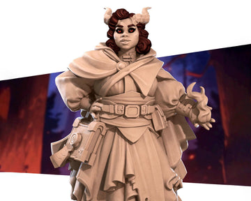 Female Tiefling Cleric Miniature | Tabletop RPG Miniature | Bite the Bullet | Roleplaying 3D Printed Fantasy Mini - 3DPrintDen