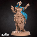 Female Triton Sorcerer Miniature | Tabletop RPG Miniature | Bite the Bullet | Roleplaying 3D Printed Fantasy Mini - 3DPrintDen