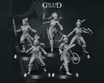 Amazon Miniature | Tabletop RPG Miniature | Galaad Miniatures | Roleplaying 3D Printed Fantasy Mini - 3DPrintDen