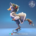 Female Duck Skater Miniature | Tabletop RPG Miniature | Pepunki Creatures | Roleplaying 3D Printed Fantasy Mini - 3DPrintDen