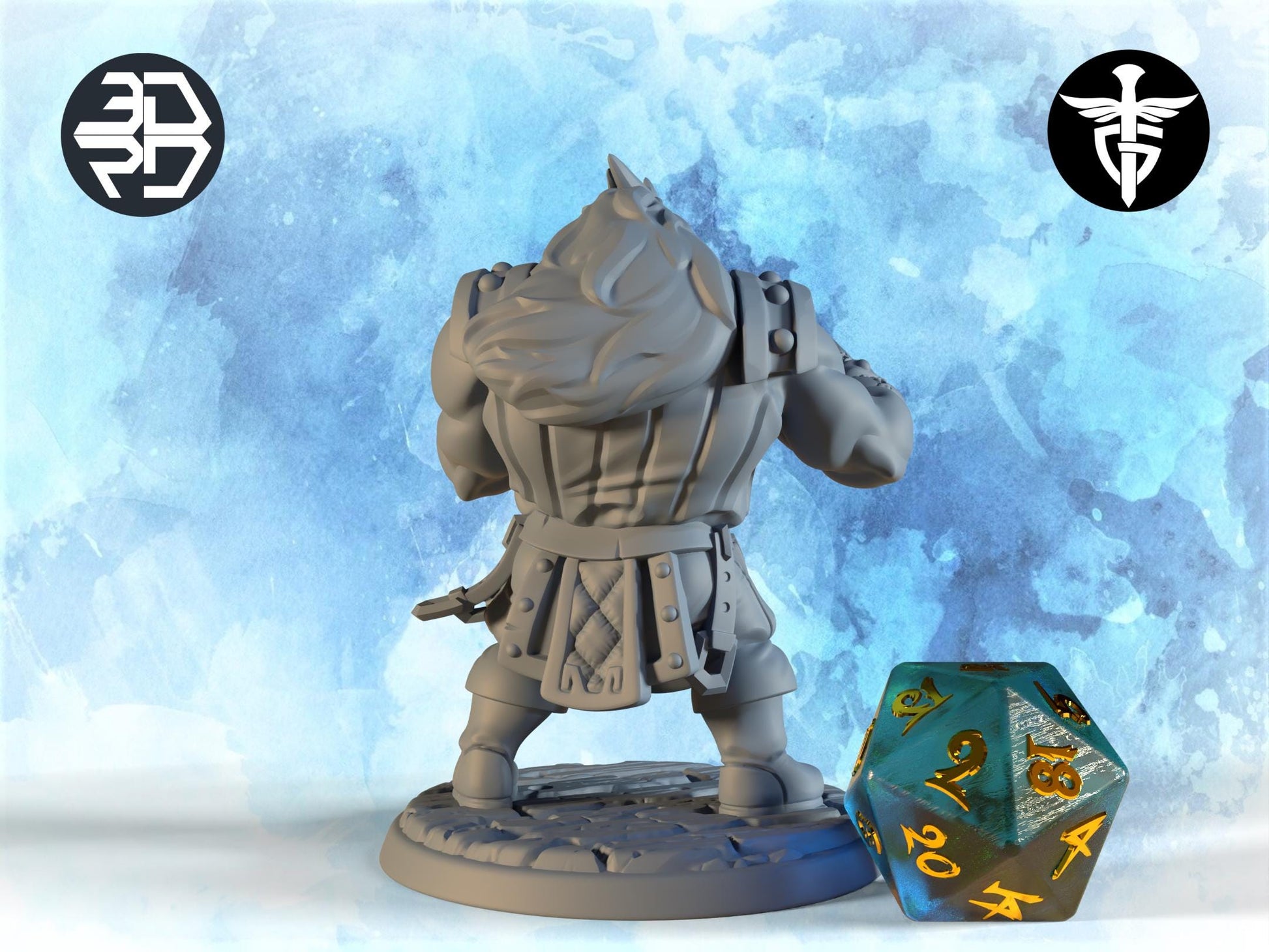 Dwarf Monk Miniature, Storgen | Twin Goddess Miniatures | Tabletop RPG Miniature | Roleplaying 3D Printed Fantasy Mini - 3DPrintDen