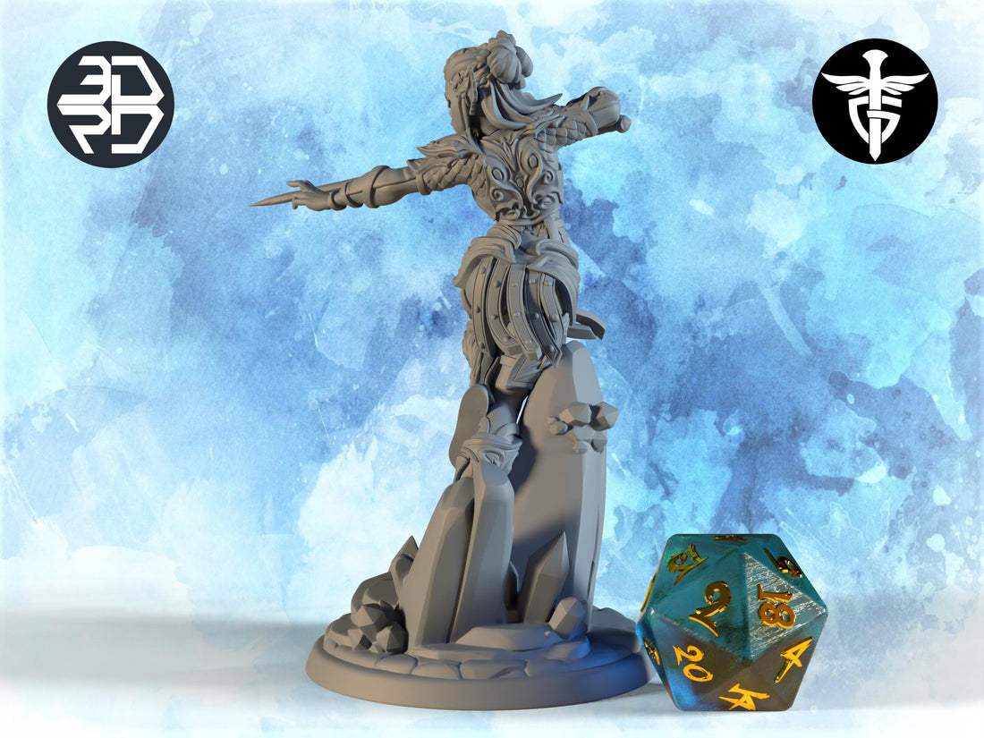 Female Gith Warrior Miniature | Twin Goddess Miniatures | Tabletop RPG Miniature | Roleplaying 3D Printed Fantasy Mini - 3DPrintDen