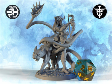 Tiefling Ranger Miniature | Twin Goddess Miniatures | Tabletop RPG Miniature | Roleplaying 3D Printed Fantasy Mini - 3DPrintDen