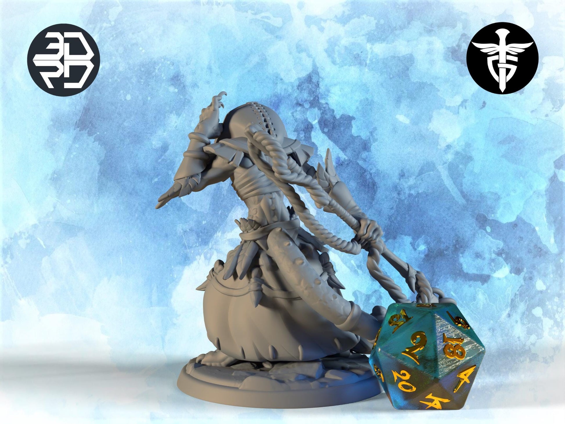 Lizardman Warrior Miniature | Twin Goddess Miniatures | Tabletop RPG Miniature | Roleplaying 3D Printed Fantasy Mini - 3DPrintDen