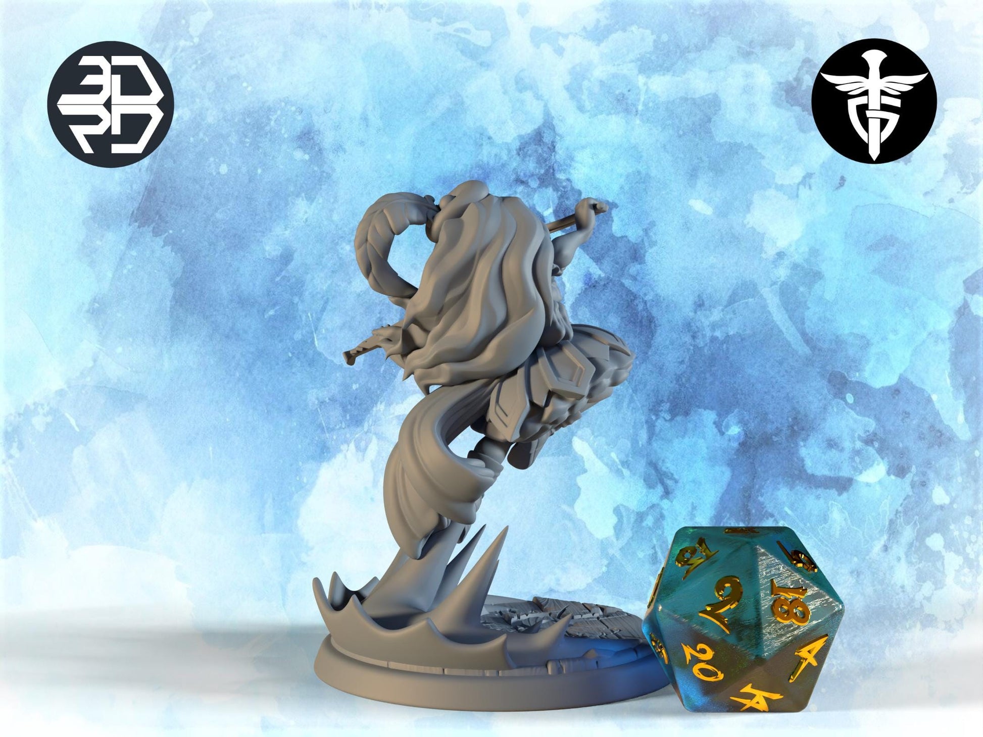 Female Halfling Bard Miniature, Mya | Twin Goddess Miniatures | Tabletop RPG Miniature | Roleplaying 3D Printed Fantasy Mini - 3DPrintDen