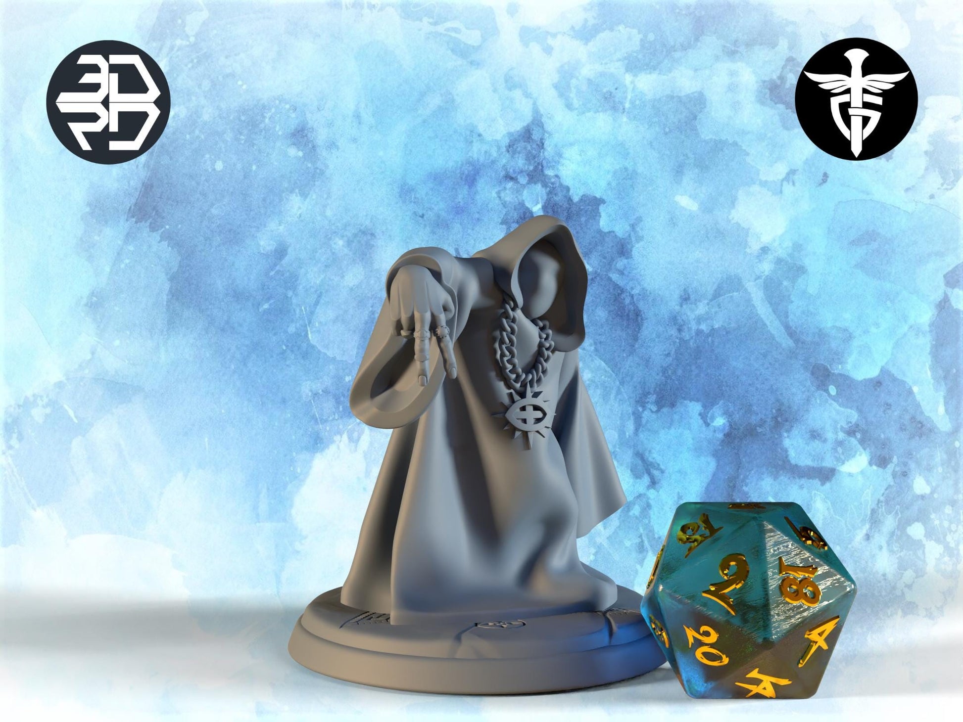 Shadow Money Wizard Gang Miniature | Twin Goddess Miniatures | Tabletop RPG Miniature | Roleplaying 3D Printed Fantasy Mini - 3DPrintDen