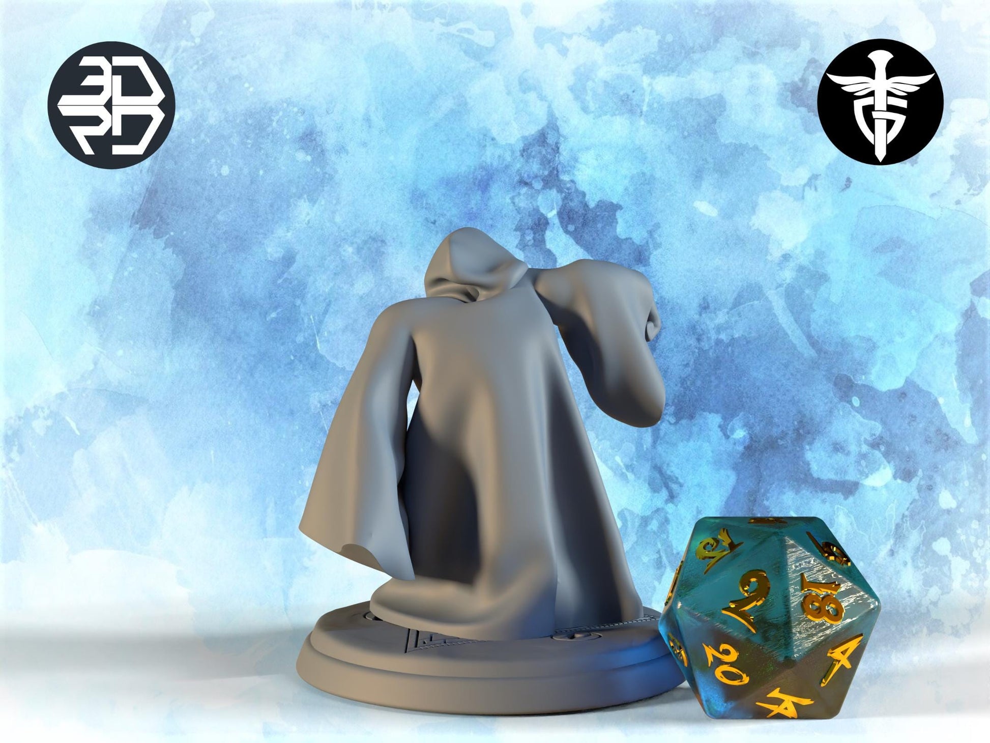 Shadow Money Wizard Gang Miniature | Twin Goddess Miniatures | Tabletop RPG Miniature | Roleplaying 3D Printed Fantasy Mini - 3DPrintDen
