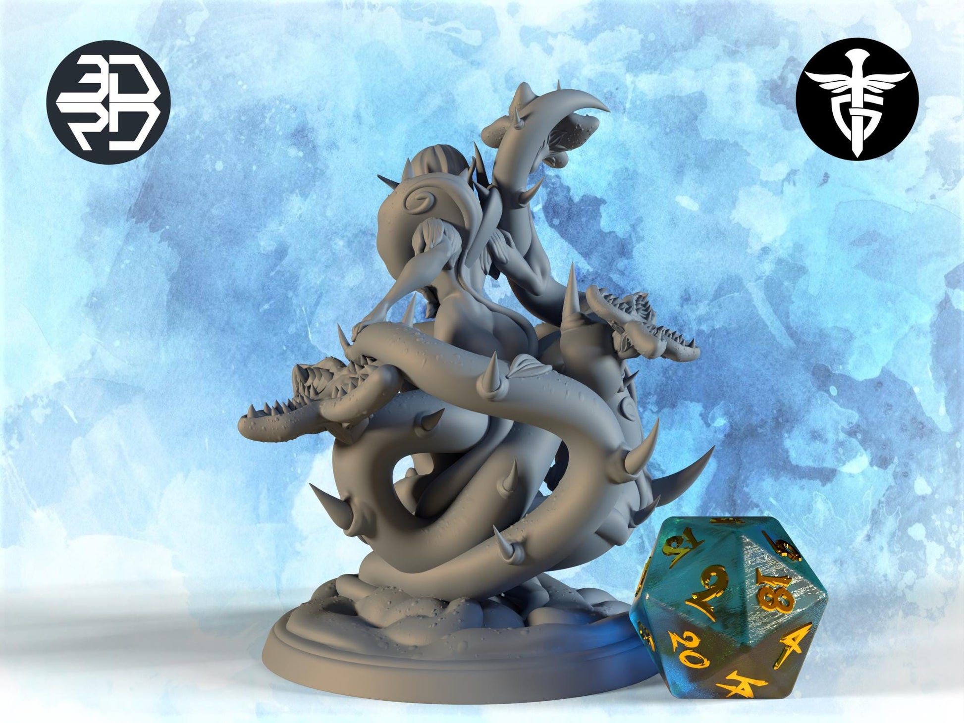 Mandrake Miniature | Twin Goddess Miniatures | Tabletop RPG Miniature | Roleplaying 3D Printed Fantasy Mini - 3DPrintDen