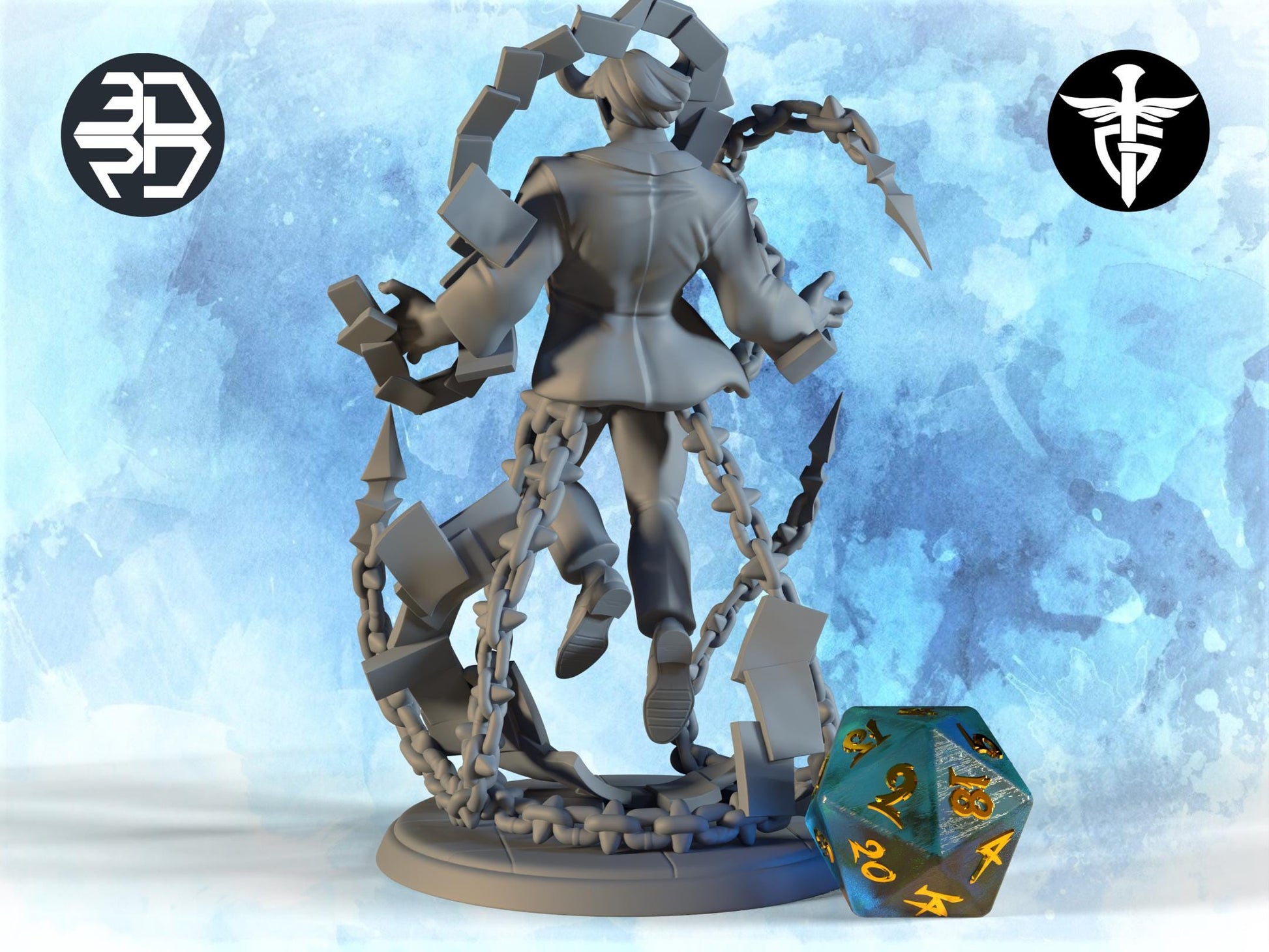 Office Devil Boss Miniature, Udoroth | Twin Goddess Miniatures | Tabletop RPG Miniature | Roleplaying 3D Printed Fantasy Mini - 3DPrintDen
