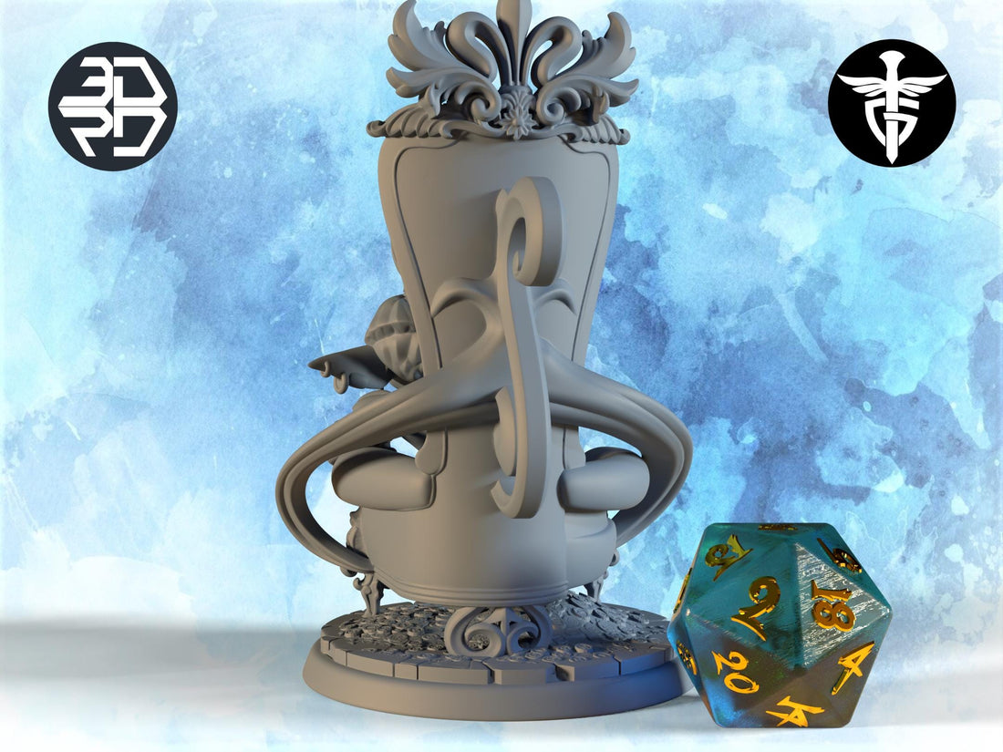 Goblin Queen Miniature | Twin Goddess Miniatures | Tabletop RPG Miniature | Roleplaying 3D Printed Fantasy Mini - 3DPrintDen