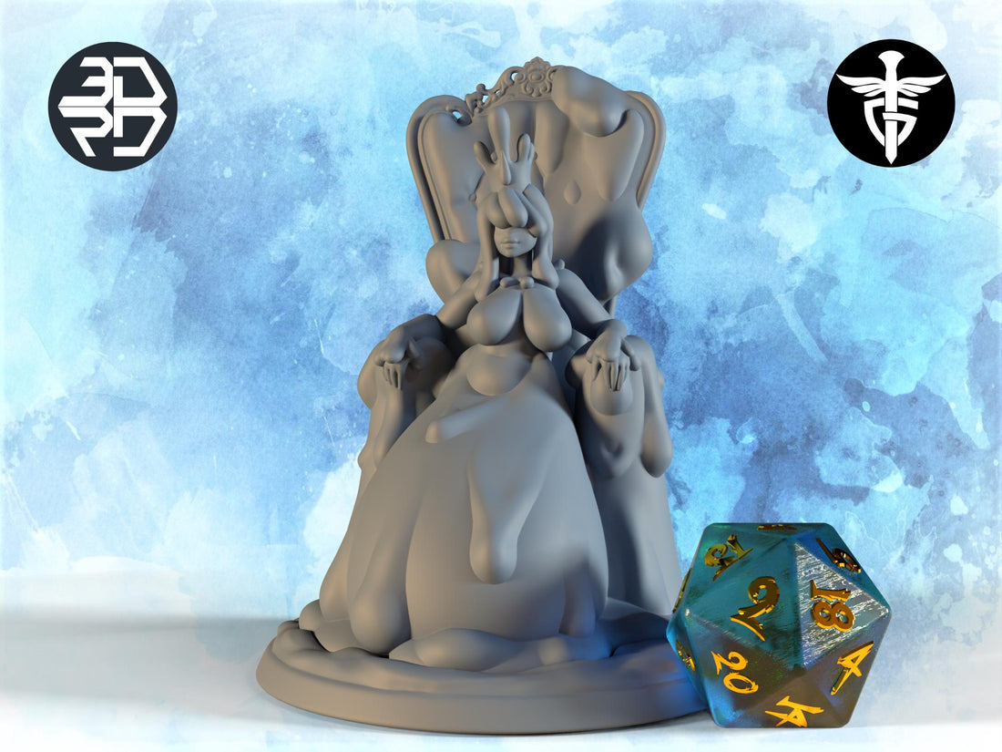 Slime Queen Miniature | Twin Goddess Miniatures | Tabletop RPG Miniature | Roleplaying 3D Printed Fantasy Mini - 3DPrintDen