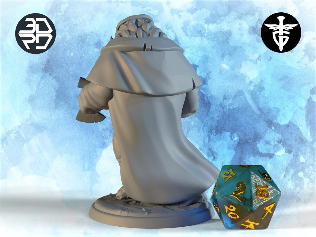 Bison Outlaw Miniature, Bill | Twin Goddess Miniatures | Tabletop RPG Miniature | Roleplaying 3D Printed Fantasy Mini - 3DPrintDen