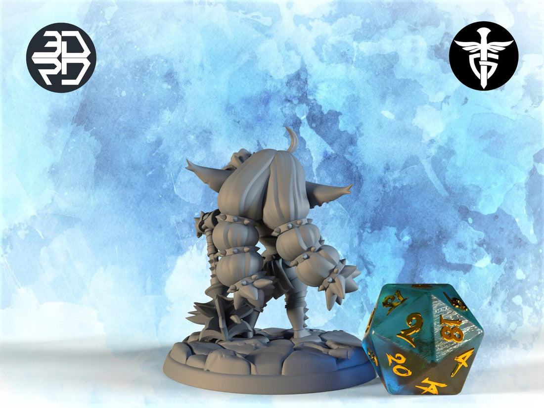 Female Goblin Miniature, Thistle | Twin Goddess Miniatures | Tabletop RPG Miniature | Roleplaying 3D Printed Fantasy Mini - 3DPrintDen