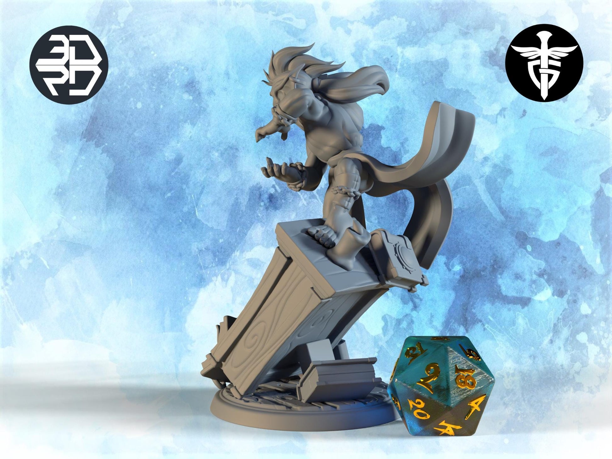 Goblin Mage Miniature | Twin Goddess Miniatures | Tabletop RPG Miniature | Roleplaying 3D Printed Fantasy Mini - 3DPrintDen