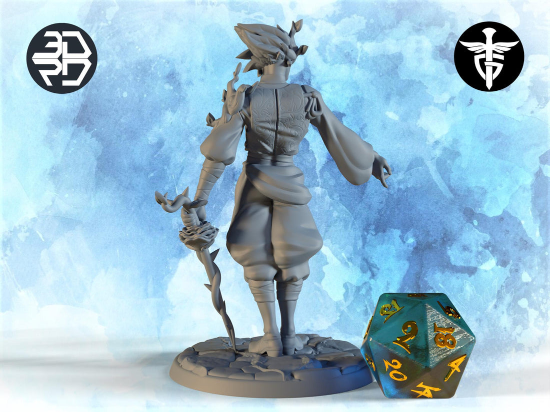 Plantman Miniature | Twin Goddess Miniatures | Tabletop RPG Miniature | Roleplaying 3D Printed Fantasy Mini - 3DPrintDen