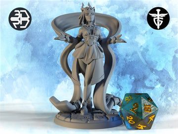 Goddess of the Dunes Miniature, Sehkti | Twin Goddess Miniatures | Tabletop RPG Miniature | Roleplaying 3D Printed Fantasy Mini - 3DPrintDen