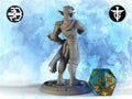 Elven Fighter Miniature, Marshall | Twin Goddess Miniatures | Tabletop RPG Miniature | Roleplaying 3D Printed Fantasy Mini - 3DPrintDen