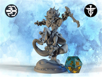 Human Witchdoctor Miniature, Mageebo | Twin Goddess Miniatures | Tabletop RPG Miniature | Roleplaying 3D Printed Fantasy Mini - 3DPrintDen