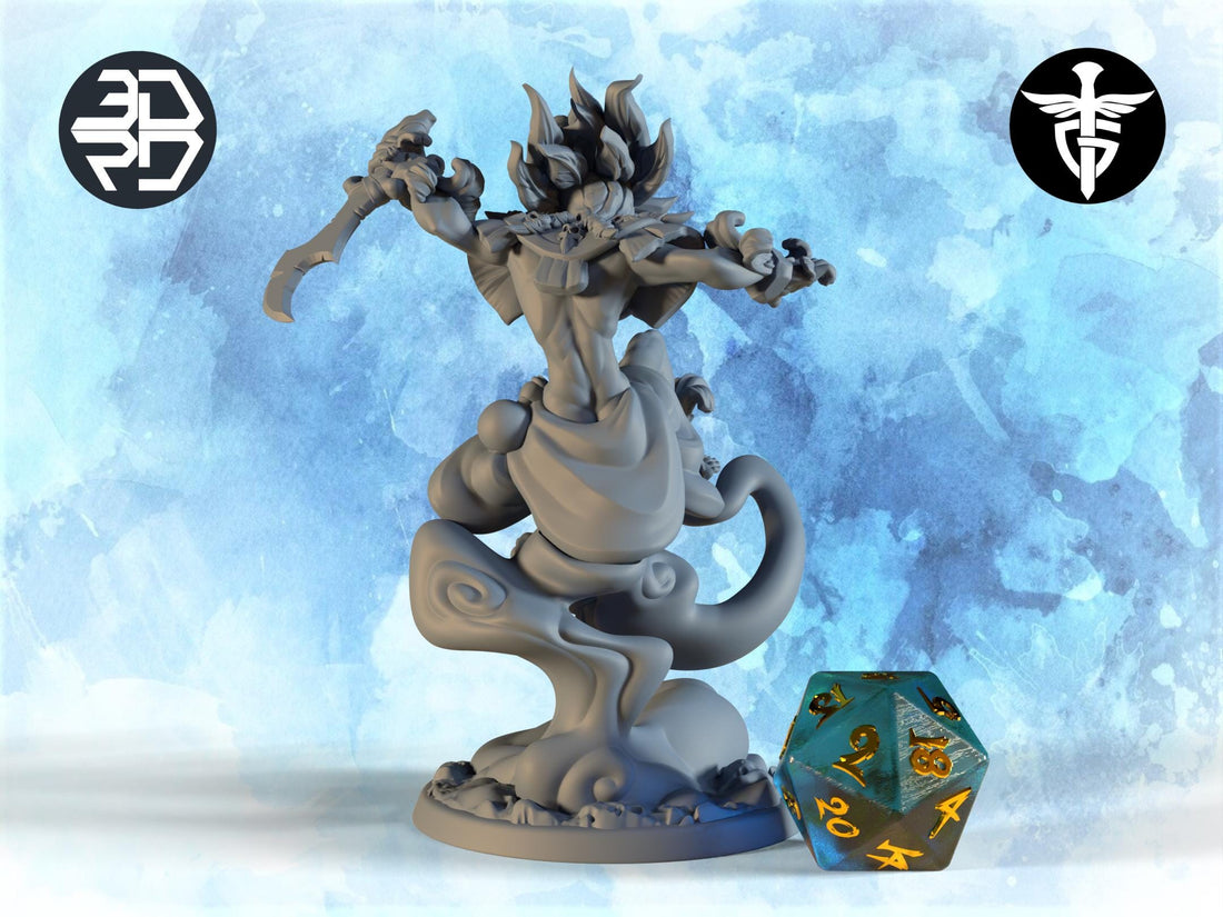 Human Witchdoctor Miniature, Mageebo | Twin Goddess Miniatures | Tabletop RPG Miniature | Roleplaying 3D Printed Fantasy Mini - 3DPrintDen