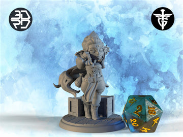 Female Goblin Merchant Miniature, Brie | Twin Goddess Miniatures | Tabletop RPG Miniature | Roleplaying 3D Printed Fantasy Mini - 3DPrintDen