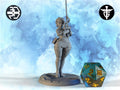 Female Fencer Miniature, Kesselle | Twin Goddess Miniatures | Tabletop RPG Miniature | Roleplaying 3D Printed Fantasy Mini - 3DPrintDen