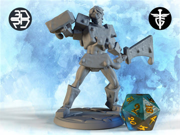 Gelatinous Cube Hunter Miniature | Twin Goddess Miniatures | Tabletop RPG Miniature | Roleplaying 3D Printed Fantasy Mini - 3DPrintDen