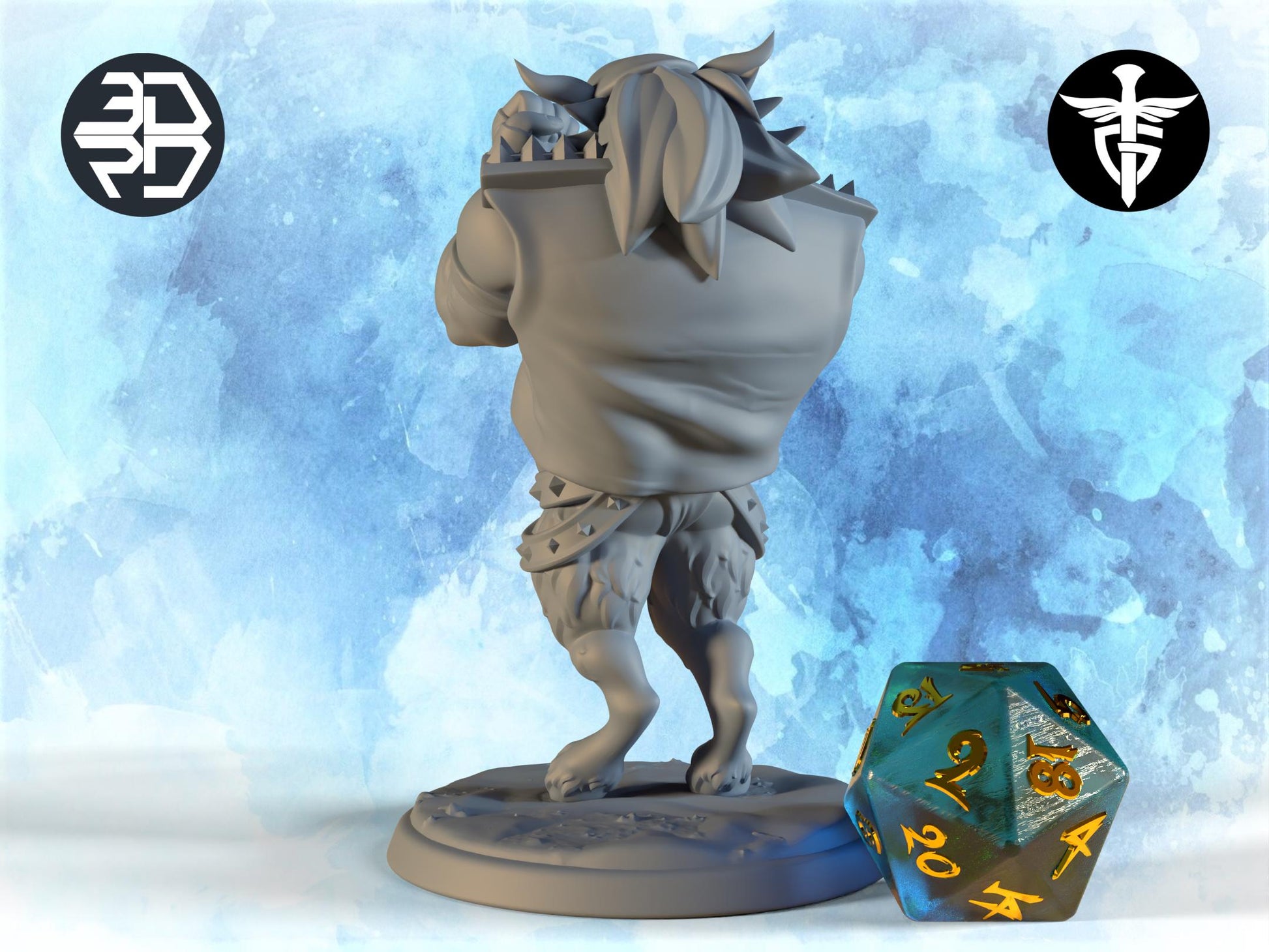 Satyr Cowboy Biker Miniature | Twin Goddess Miniatures | Tabletop RPG Miniature | Roleplaying 3D Printed Fantasy Mini - 3DPrintDen