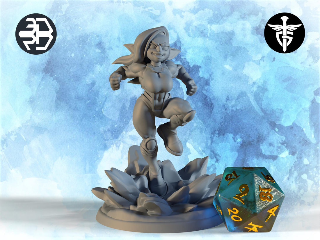 She-Goblin Miniature | Twin Goddess Miniatures | Tabletop RPG Miniature | Roleplaying 3D Printed Fantasy Mini - 3DPrintDen