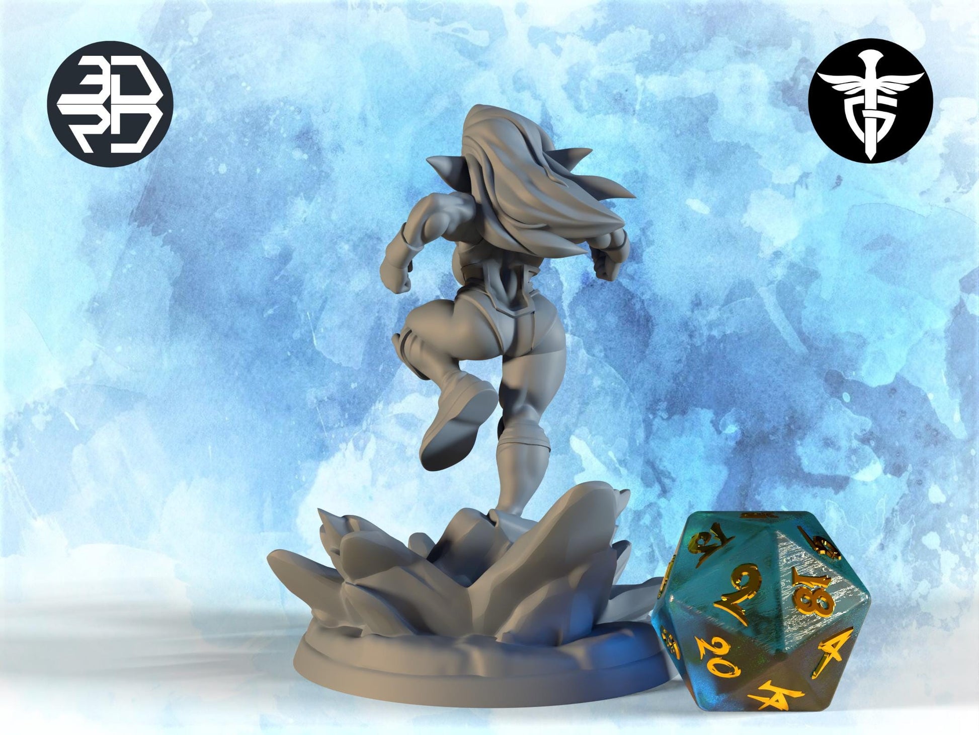 She-Goblin Miniature | Twin Goddess Miniatures | Tabletop RPG Miniature | Roleplaying 3D Printed Fantasy Mini - 3DPrintDen