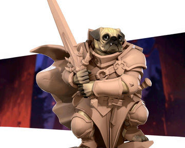 Dog Warrior Miniature | Tabletop RPG Miniature | Bite the Bullet | Roleplaying 3D Printed Fantasy Mini - 3DPrintDen