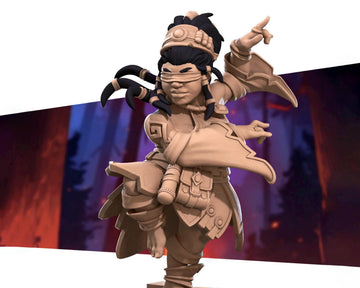 Female Dwarf Monk Miniature | Tabletop RPG Miniature | Bite the Bullet | Roleplaying 3D Printed Fantasy Mini - 3DPrintDen