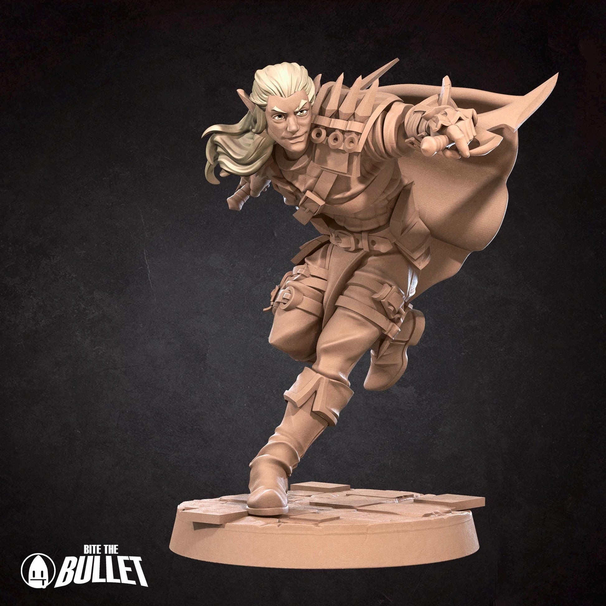 Elf Rogue Miniature | Tabletop RPG Miniature | Bite the Bullet | Roleplaying 3D Printed Fantasy Mini - 3DPrintDen