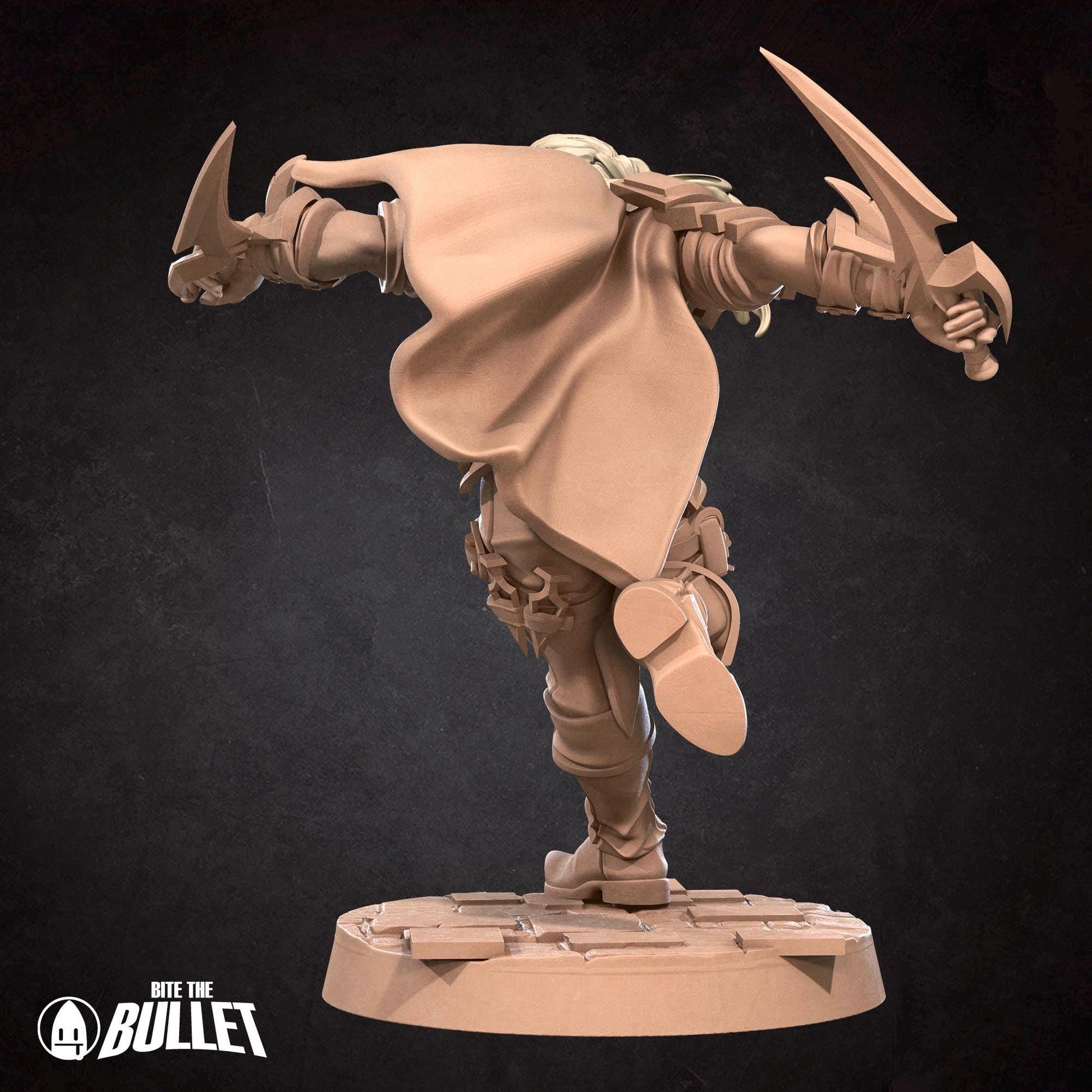 Elf Rogue Miniature | Tabletop RPG Miniature | Bite the Bullet | Roleplaying 3D Printed Fantasy Mini - 3DPrintDen