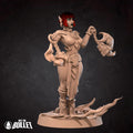 Female Fire Monk Miniature | Tabletop RPG Miniature | Bite the Bullet | Roleplaying 3D Printed Fantasy Mini - 3DPrintDen
