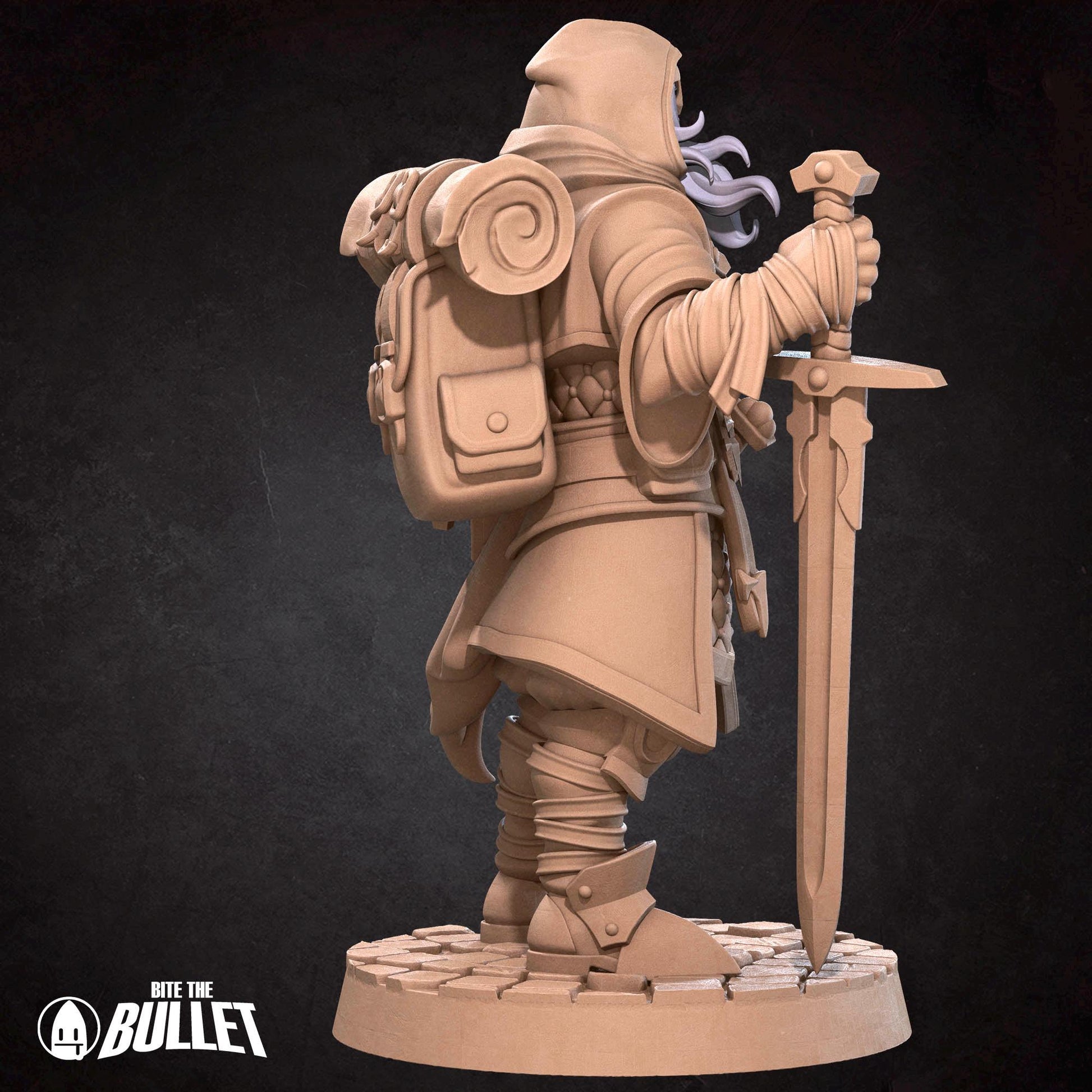 Paladin Miniature | Tabletop RPG Miniature | Bite the Bullet | Roleplaying 3D Printed Fantasy Mini - 3DPrintDen