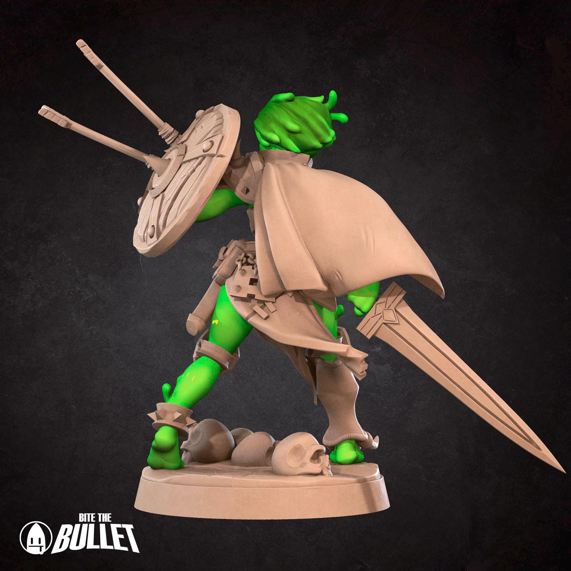 Female Plasmoid Warrior Miniature | Tabletop RPG Miniature | Bite the Bullet | Roleplaying 3D Printed Fantasy Mini - 3DPrintDen