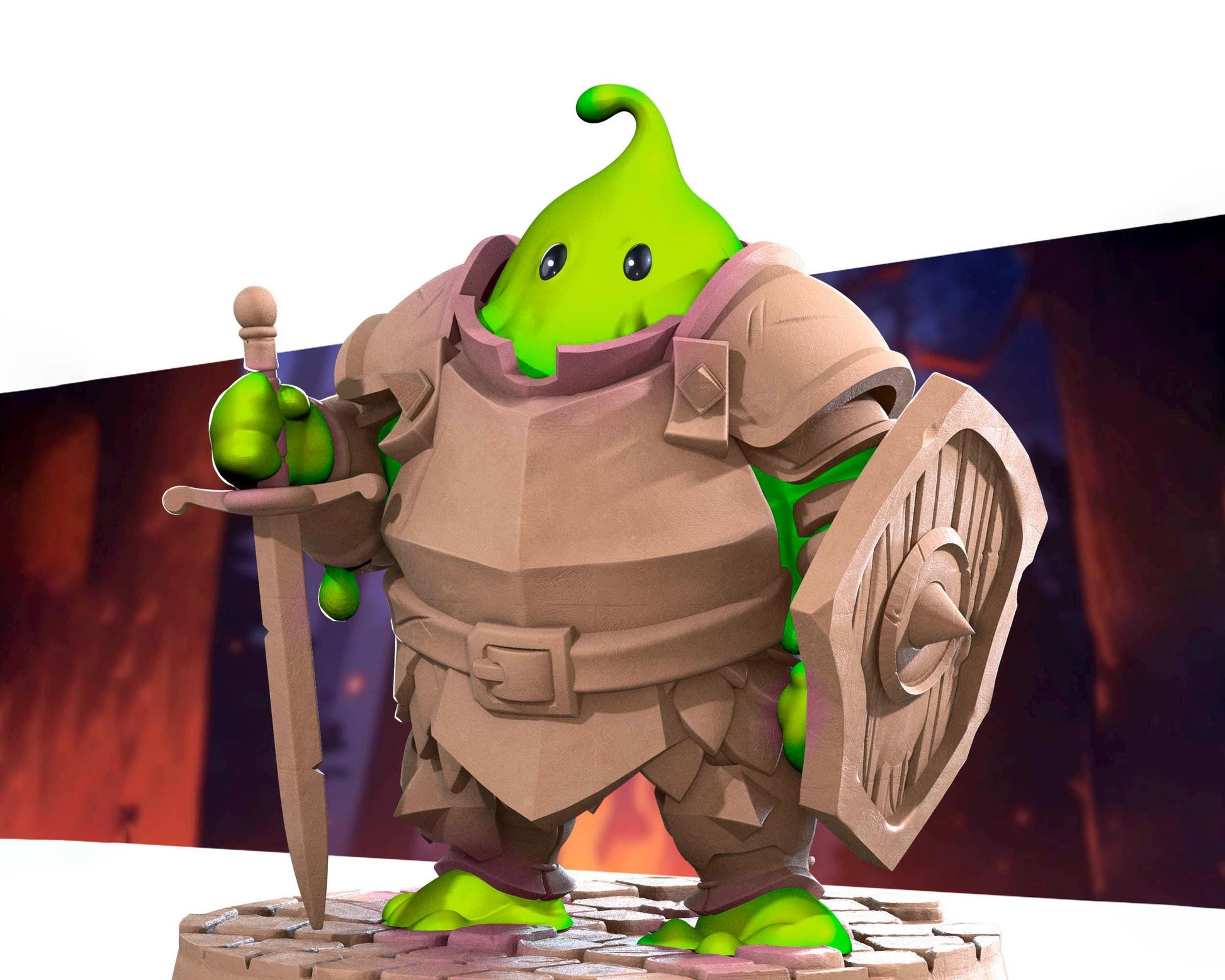 Plasmoid Warrior Miniature | Tabletop RPG Miniature | Bite the Bullet | Roleplaying 3D Printed Fantasy Mini - 3DPrintDen