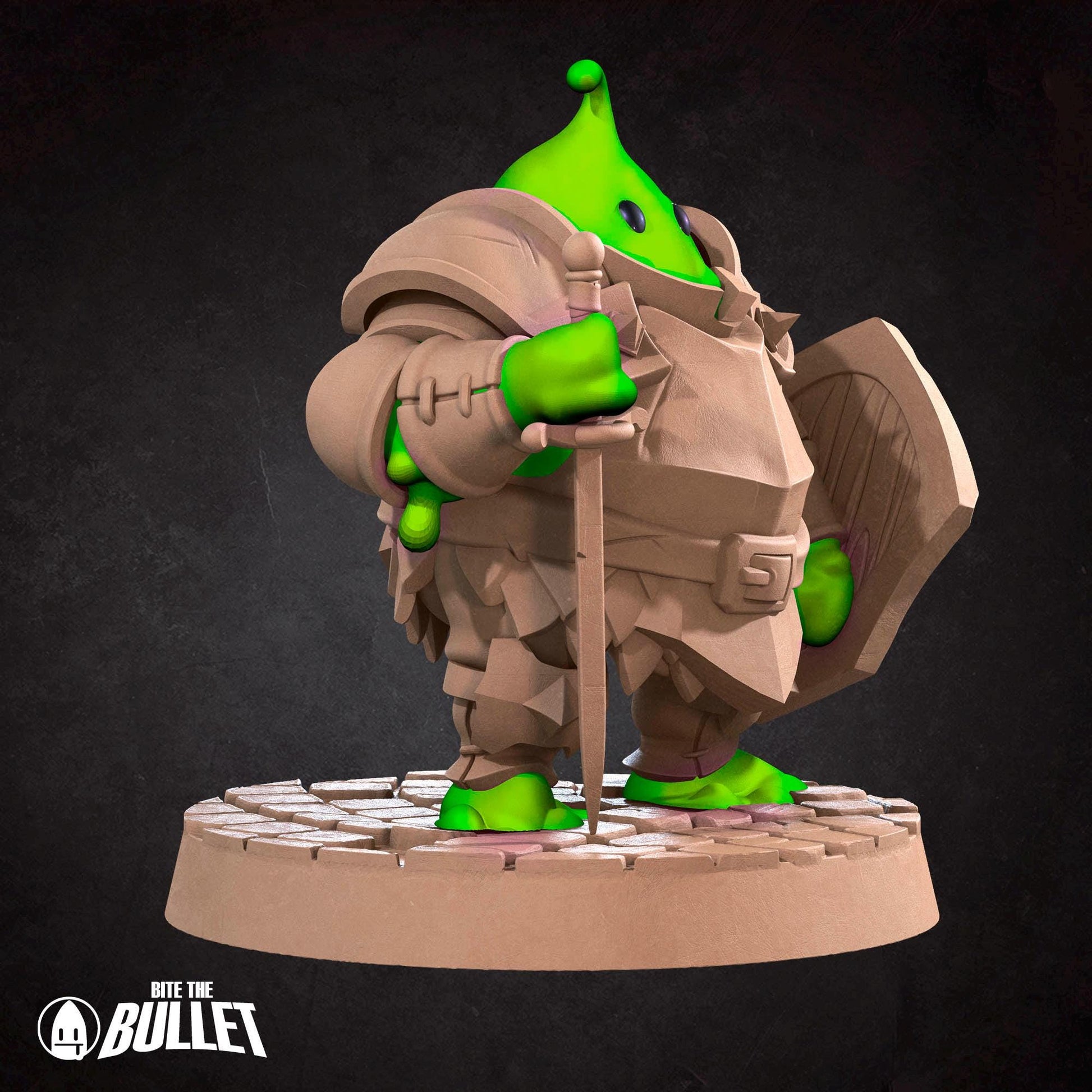 Plasmoid Warrior Miniature | Tabletop RPG Miniature | Bite the Bullet | Roleplaying 3D Printed Fantasy Mini - 3DPrintDen