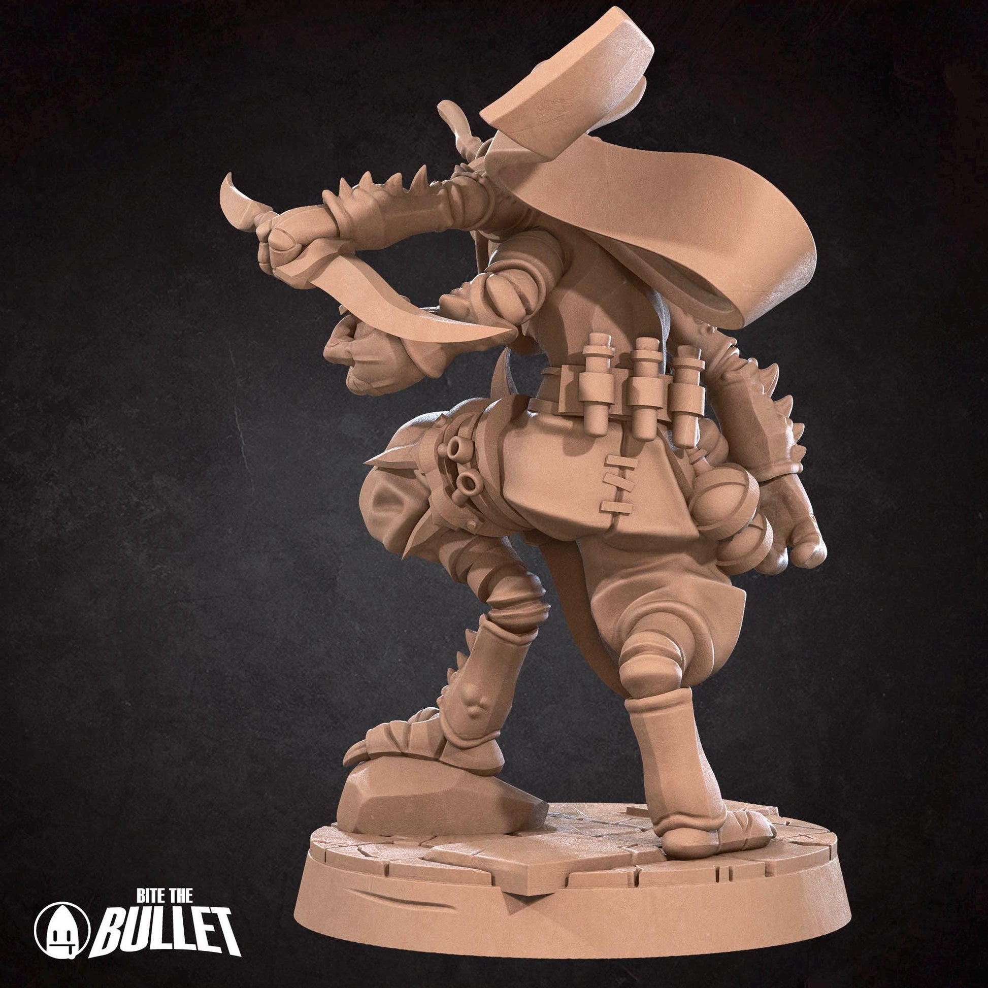 ThriKeen Assassin Miniature | Tabletop RPG Miniature | Bite the Bullet | Roleplaying 3D Printed Fantasy Mini - 3DPrintDen