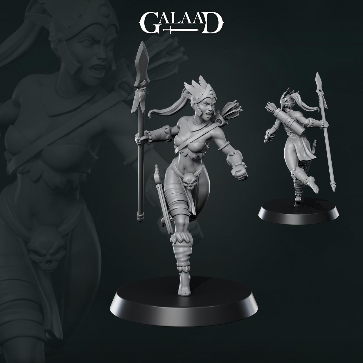 Amazon Miniature | Tabletop RPG Miniature | Galaad Miniatures | Roleplaying 3D Printed Fantasy Mini - 3DPrintDen