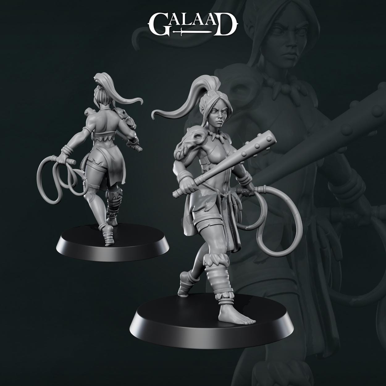 Amazon Miniature | Tabletop RPG Miniature | Galaad Miniatures | Roleplaying 3D Printed Fantasy Mini - 3DPrintDen