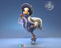 Female Duck Skater Miniature | Tabletop RPG Miniature | Pepunki Creatures | Roleplaying 3D Printed Fantasy Mini - 3DPrintDen