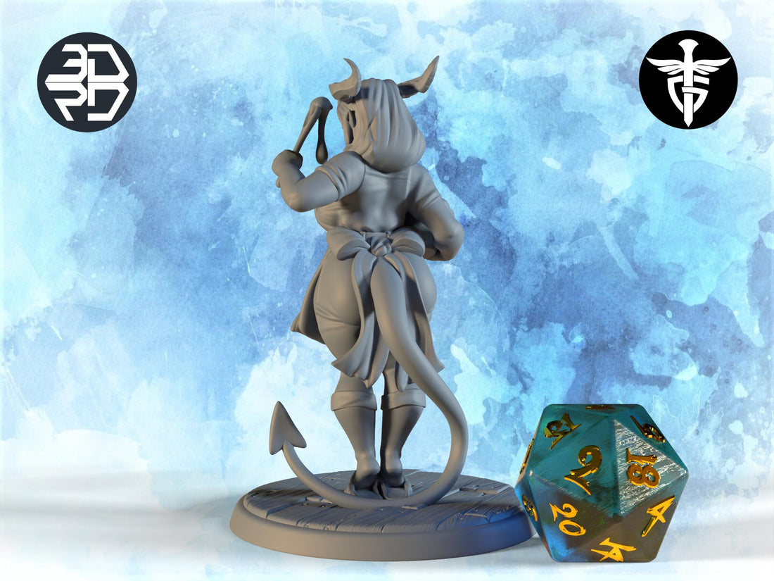 Succubus Mom Miniature | Twin Goddess Miniatures | Tabletop RPG Miniature | Roleplaying 3D Printed Fantasy Mini - 3DPrintDen