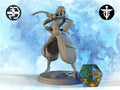 Female Firbolg Bladedancer Miniature, Shahana | Twin Goddess Miniatures | Tabletop RPG Miniature | Roleplaying 3D Printed Fantasy Mini - 3DPrintDen